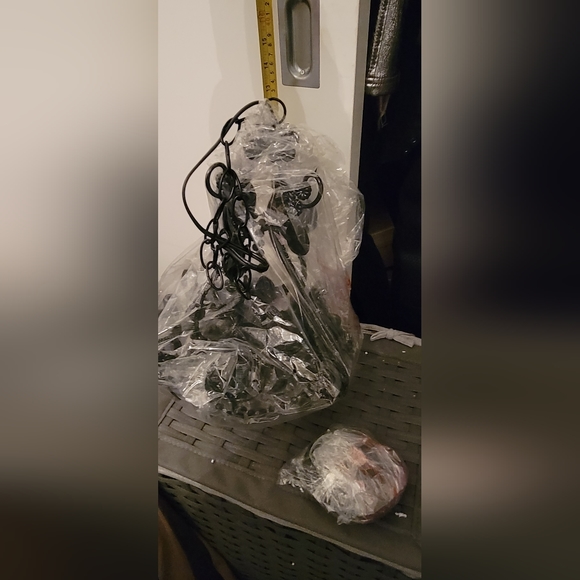 Black goth gothic chandelier holds 4 lights BNIB - Picture 2 of 2